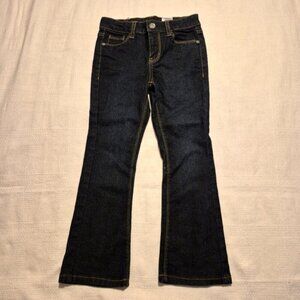 Route 66 girls size 6 dark wash blue jeans, adjustable waist  EUC